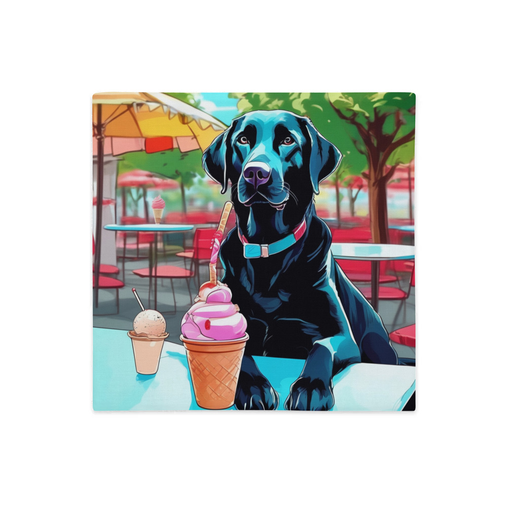 PugMug Custom Black Labrador Retriever Premium Pillow Case