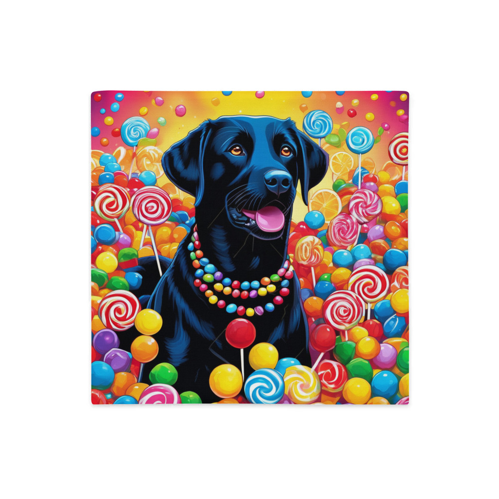 PugMug Custom Black Labrador Retriever Premium Pillow Case