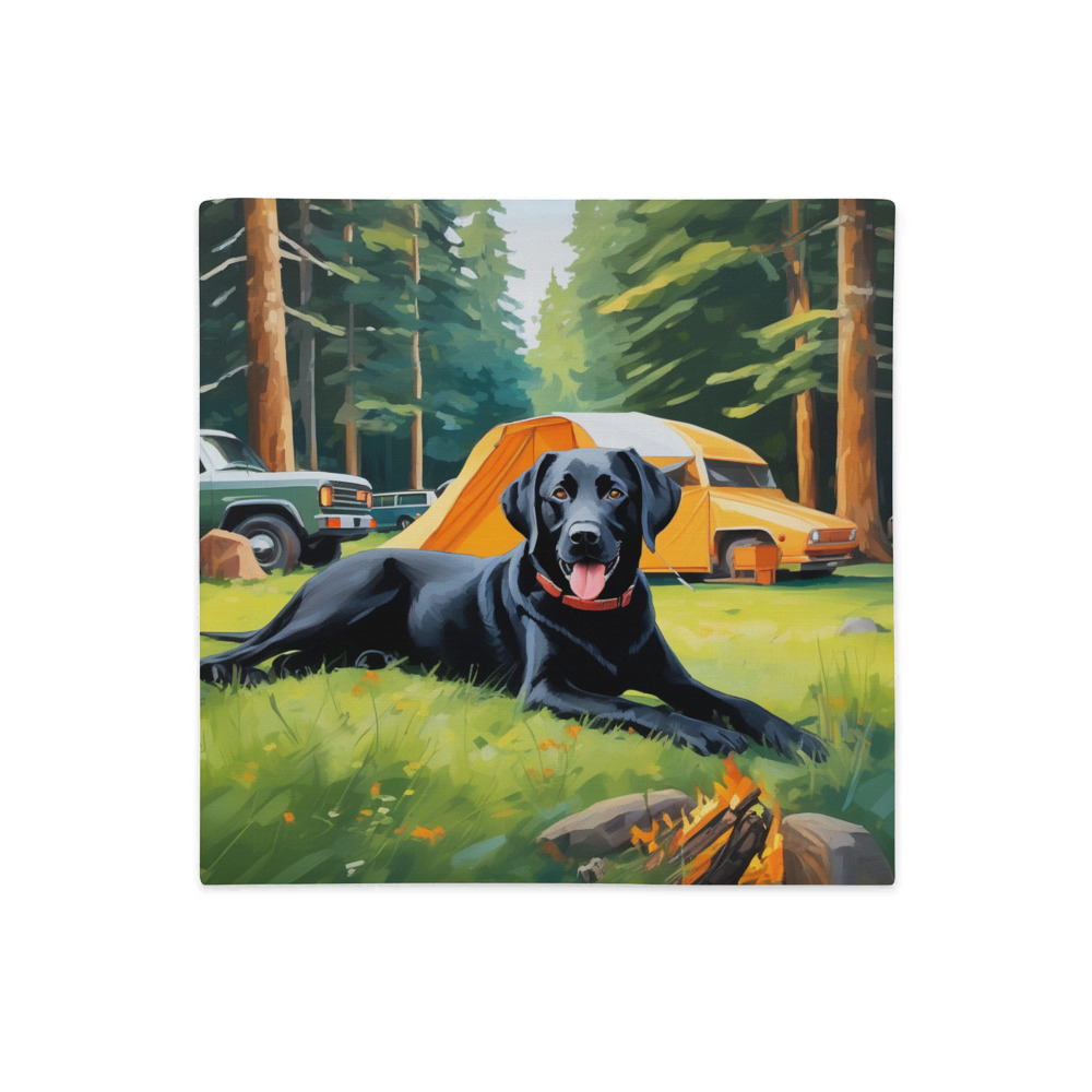 PugMug Custom Black Labrador Retriever Premium Pillow Case