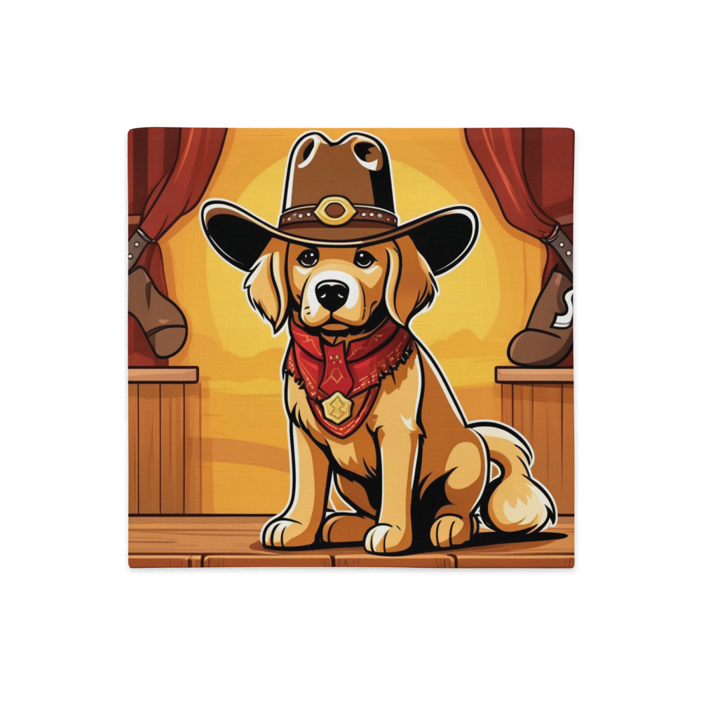 PugMug Custom Golden Retriever Premium Pillow Case