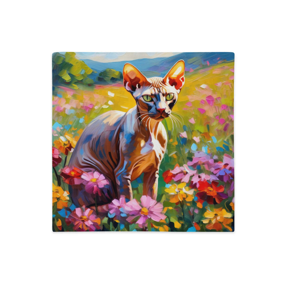 PugMug Custom Tabby Sphynx Cat Premium Pillow Case