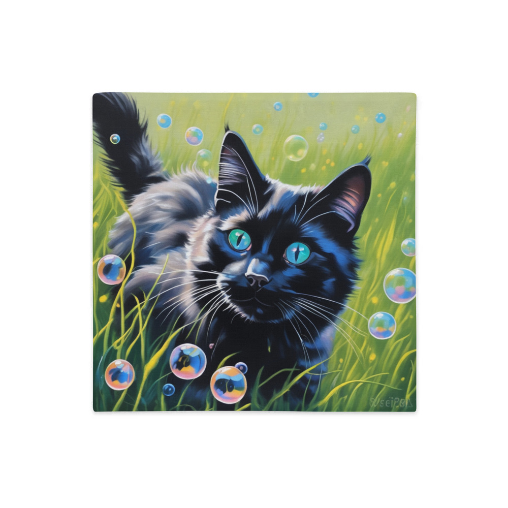 PugMug Custom Black Ragdoll Cat Premium Pillow Case