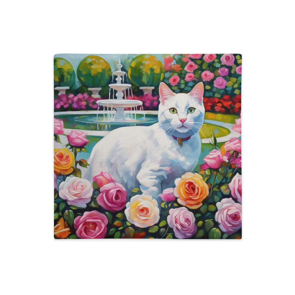 PugMug Custom White Companion Cat Premium Pillow Case