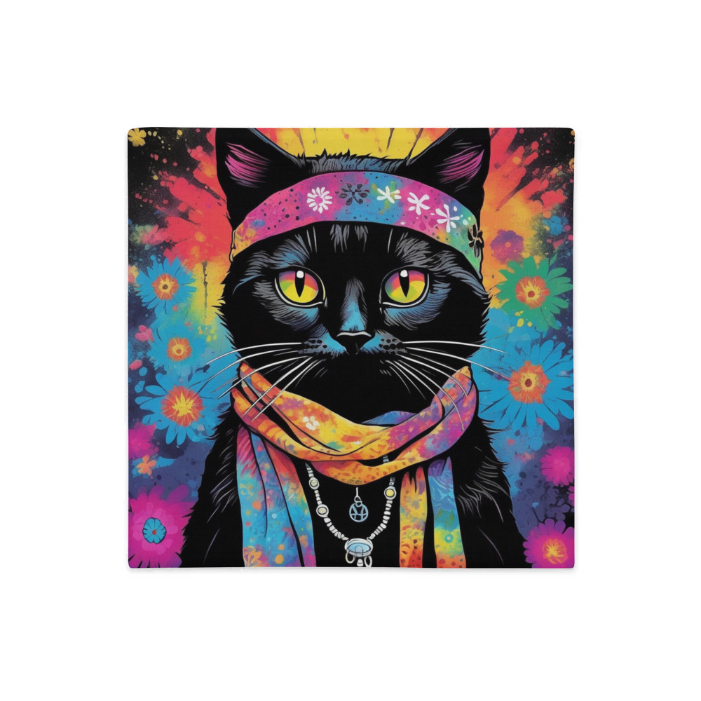 PugMug Custom Black Exotic Cat Premium Pillow Case