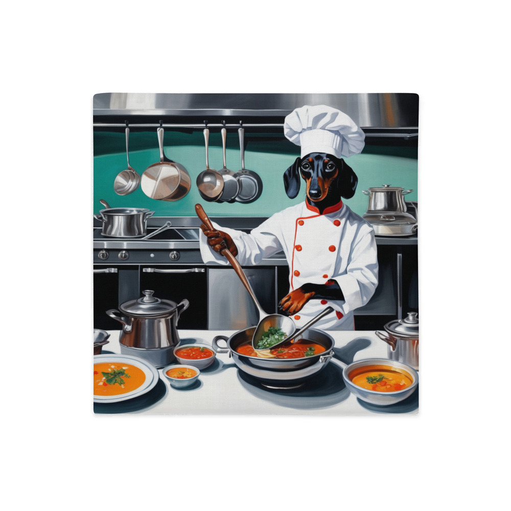 PugMug Custom Black Dachshund Premium Pillow Case