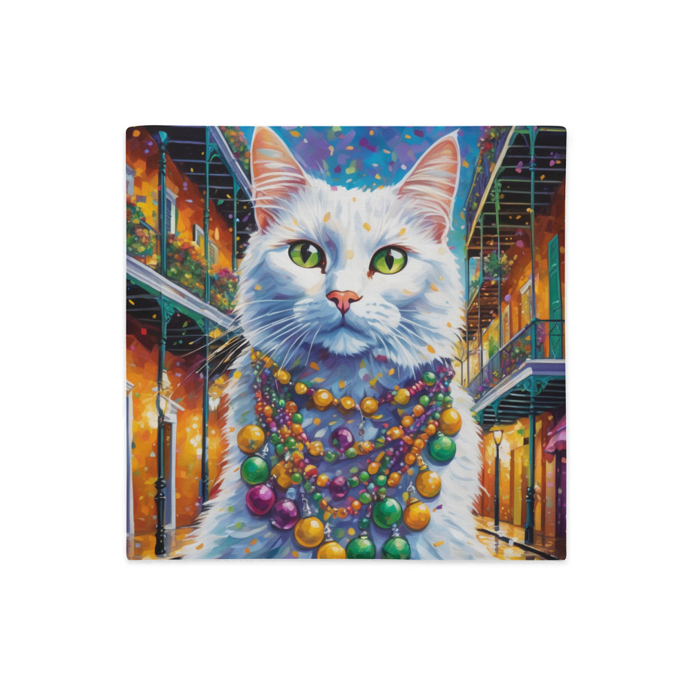 PugMug Custom White Companion Cat Premium Pillow Case