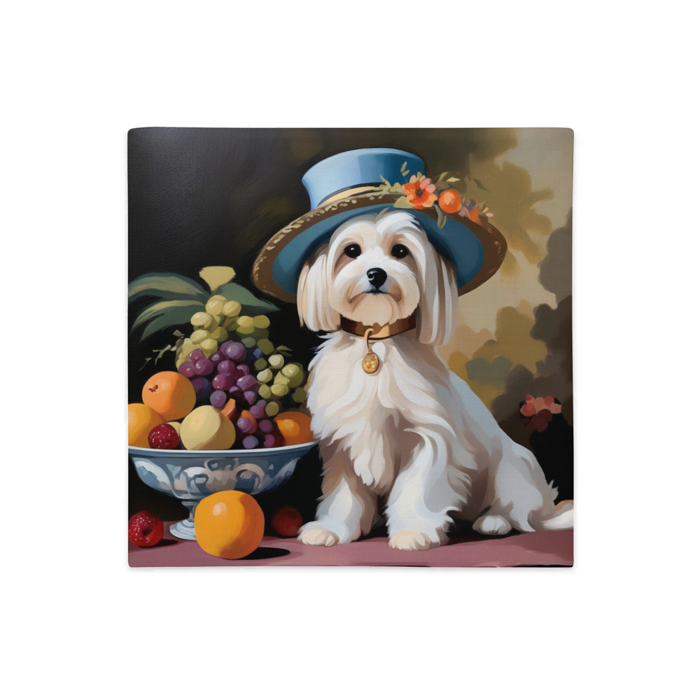 PugMug Custom White Havanese Dog Premium Pillow Case