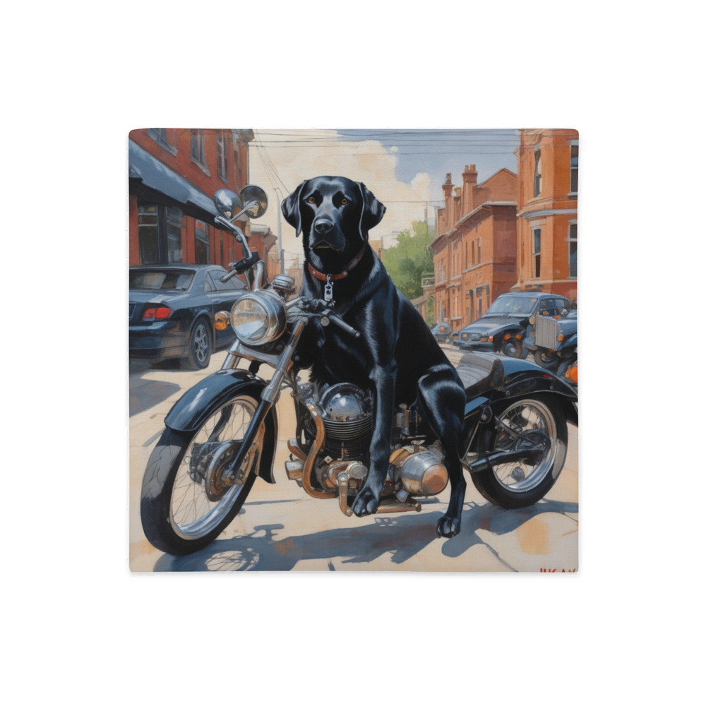 PugMug Custom Black Labrador Retriever Premium Pillow Case