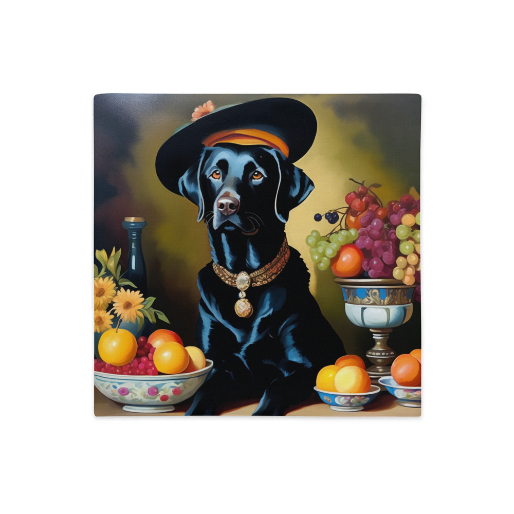 PugMug Custom Black Labrador Retriever Premium Pillow Case