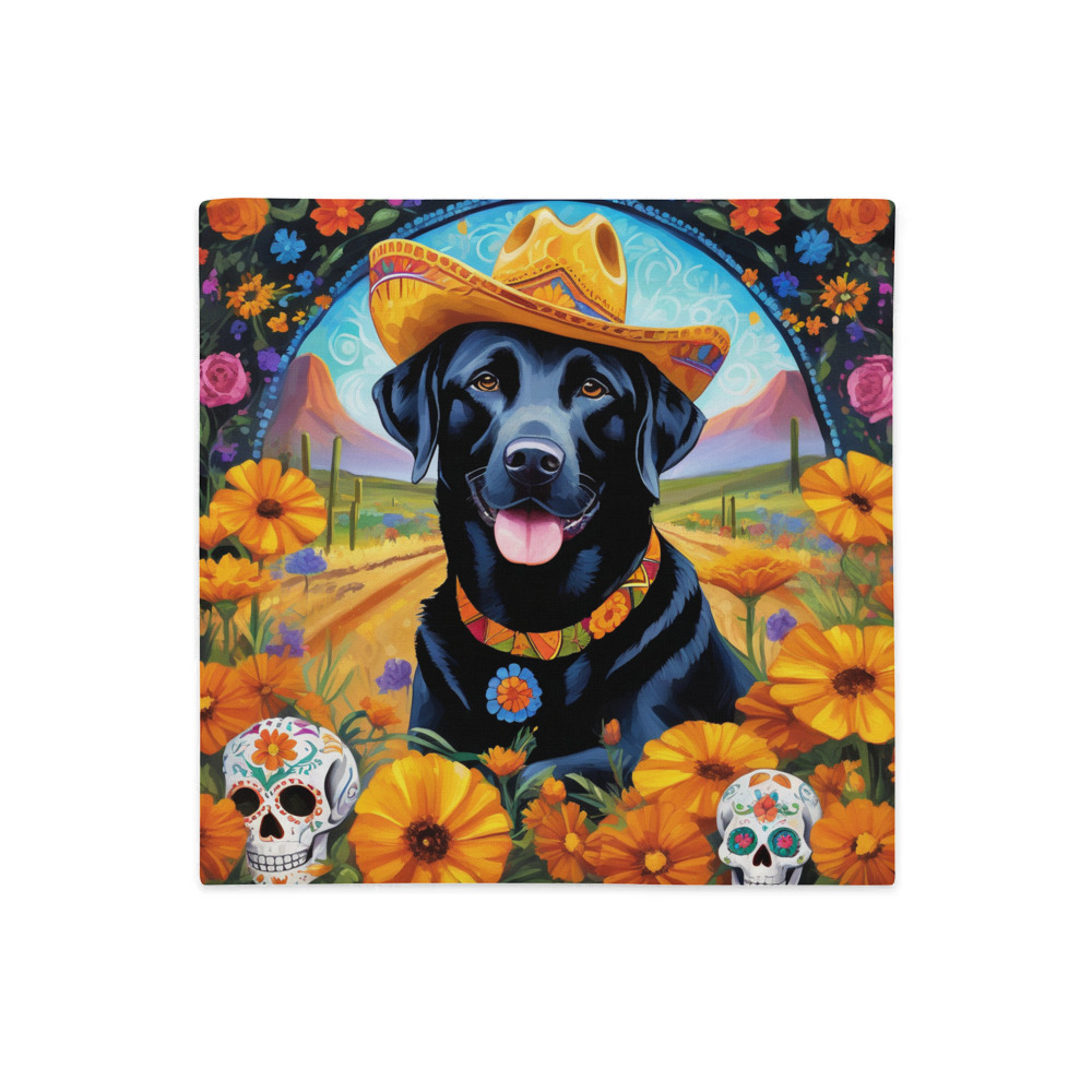 PugMug Custom Black Labrador Retriever Premium Pillow Case