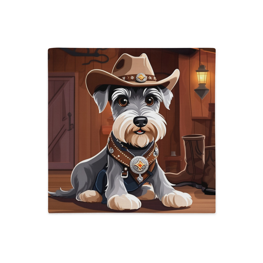 PugMug Custom Miniature Schnauzer Premium Pillow Case