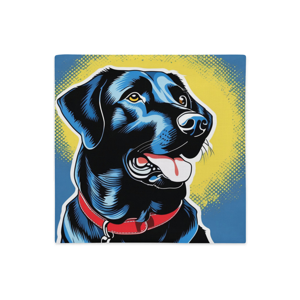 PugMug Custom Black Labrador Retriever Premium Pillow Case