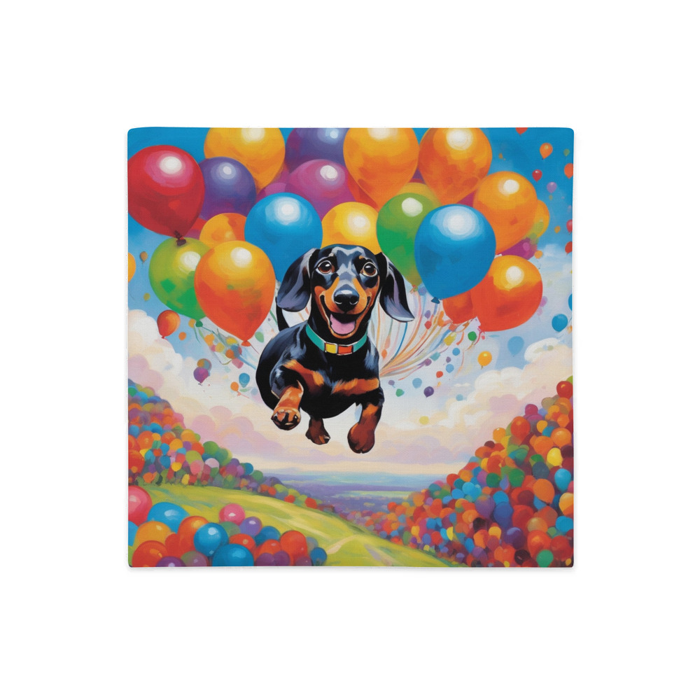 PugMug Custom Black Dachshund Premium Pillow Case