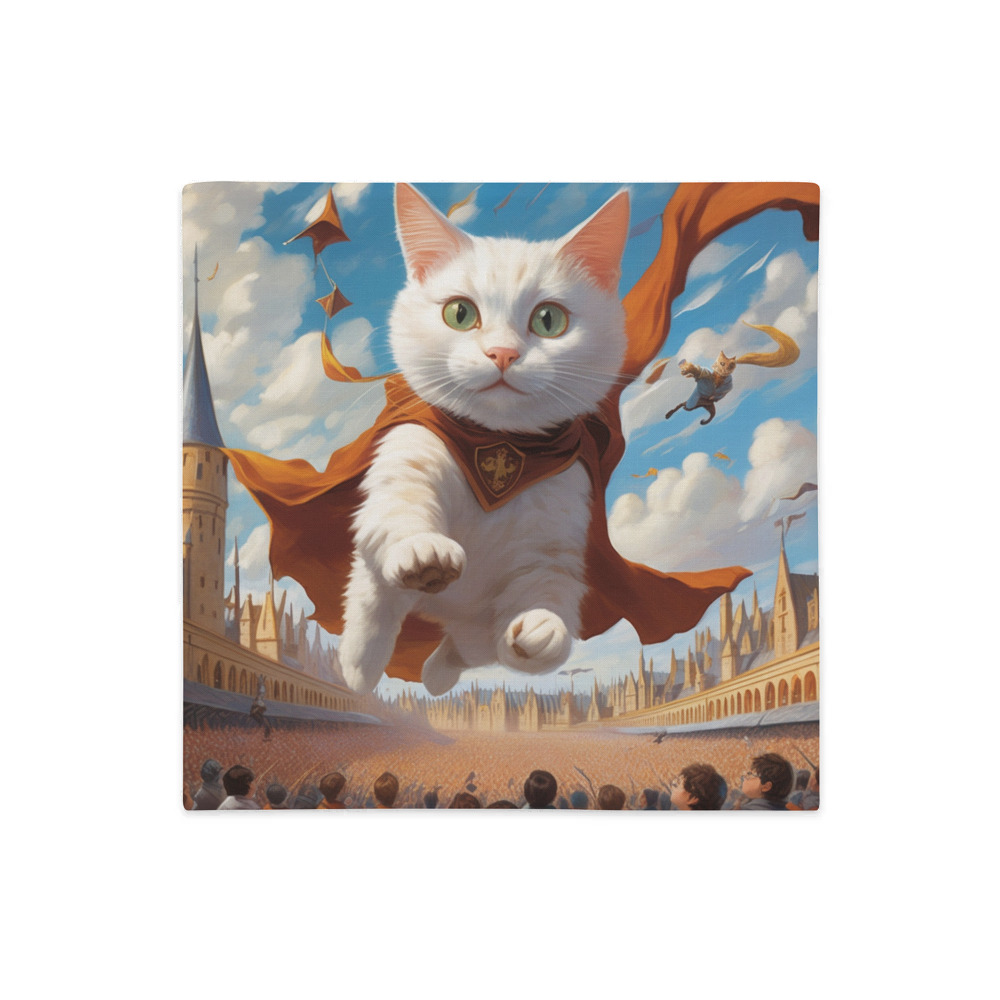 PugMug Custom White Companion Cat Premium Pillow Case