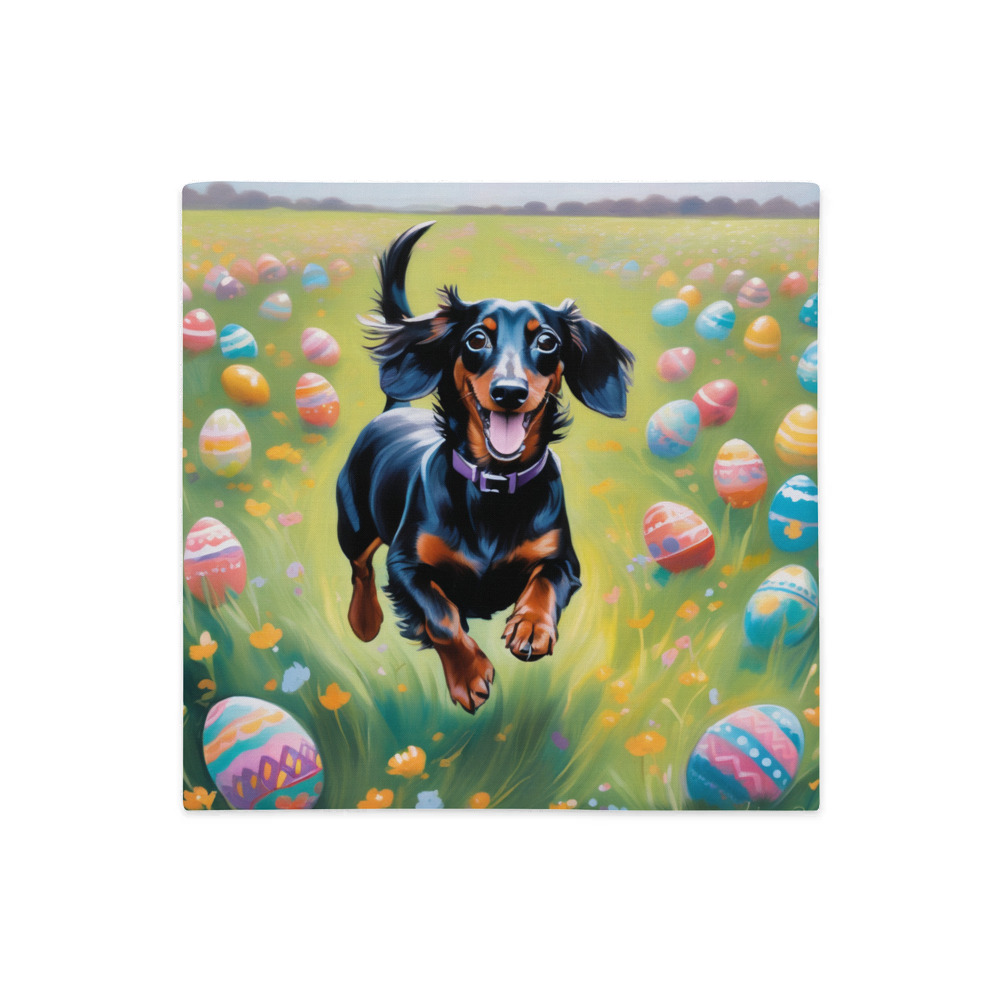 PugMug Custom Black Dachshund Premium Pillow Case