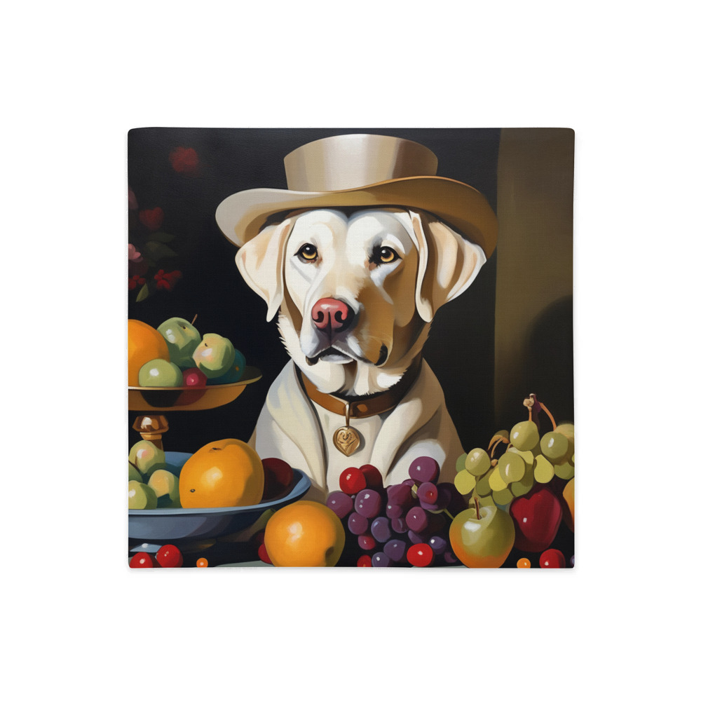 PugMug Custom White Labrador Retriever Premium Pillow Case