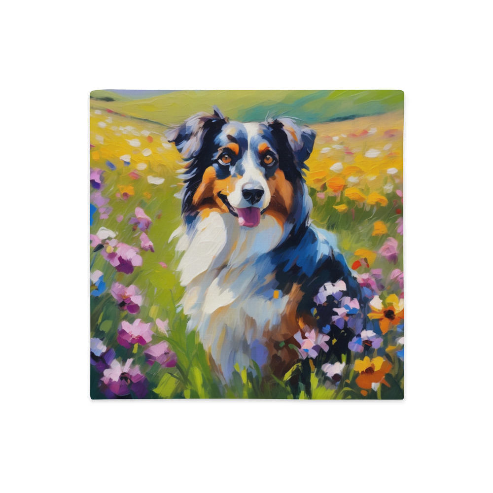 PugMug Custom Miniature American Shepherd Premium Pillow Case