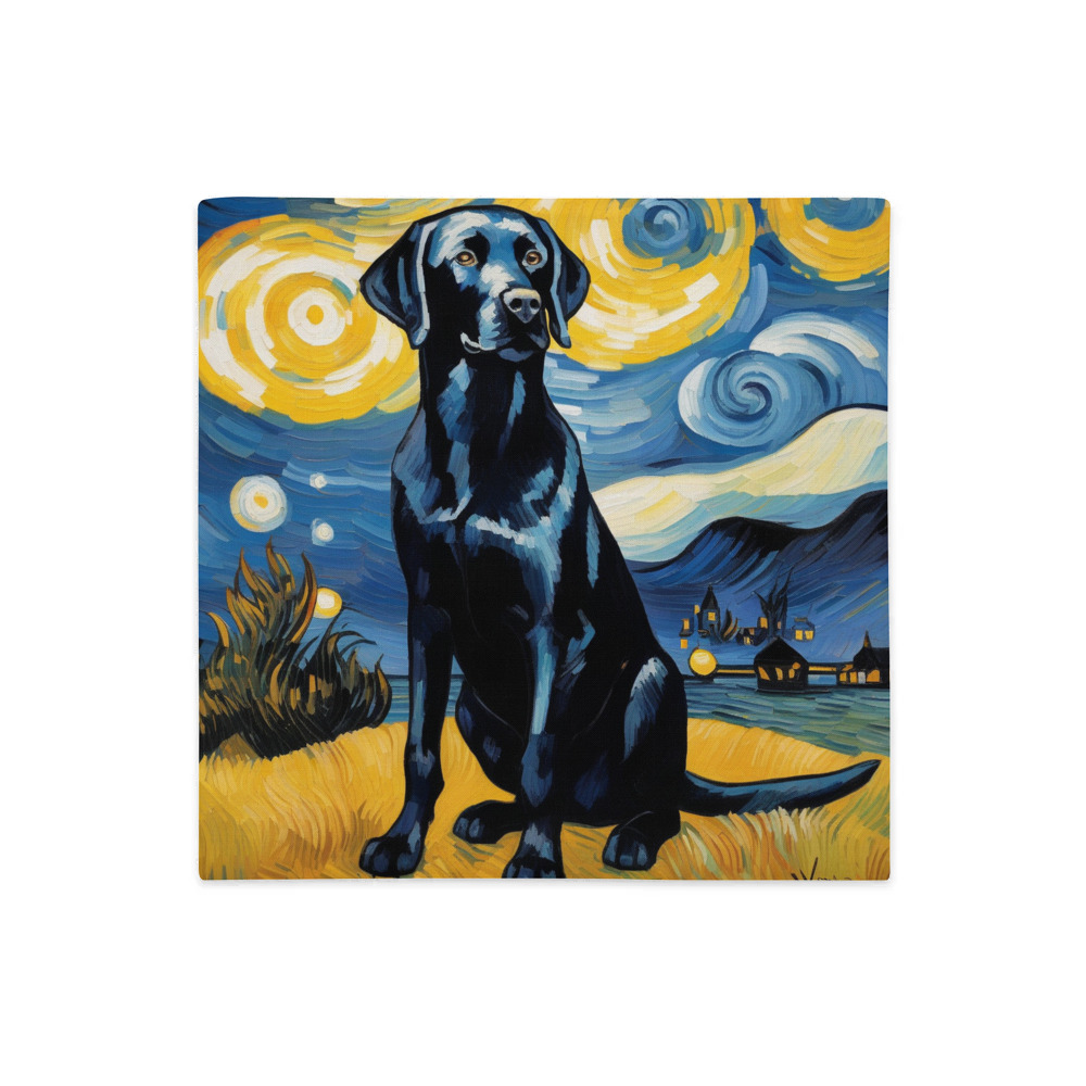 PugMug Custom Black Labrador Retriever Premium Pillow Case