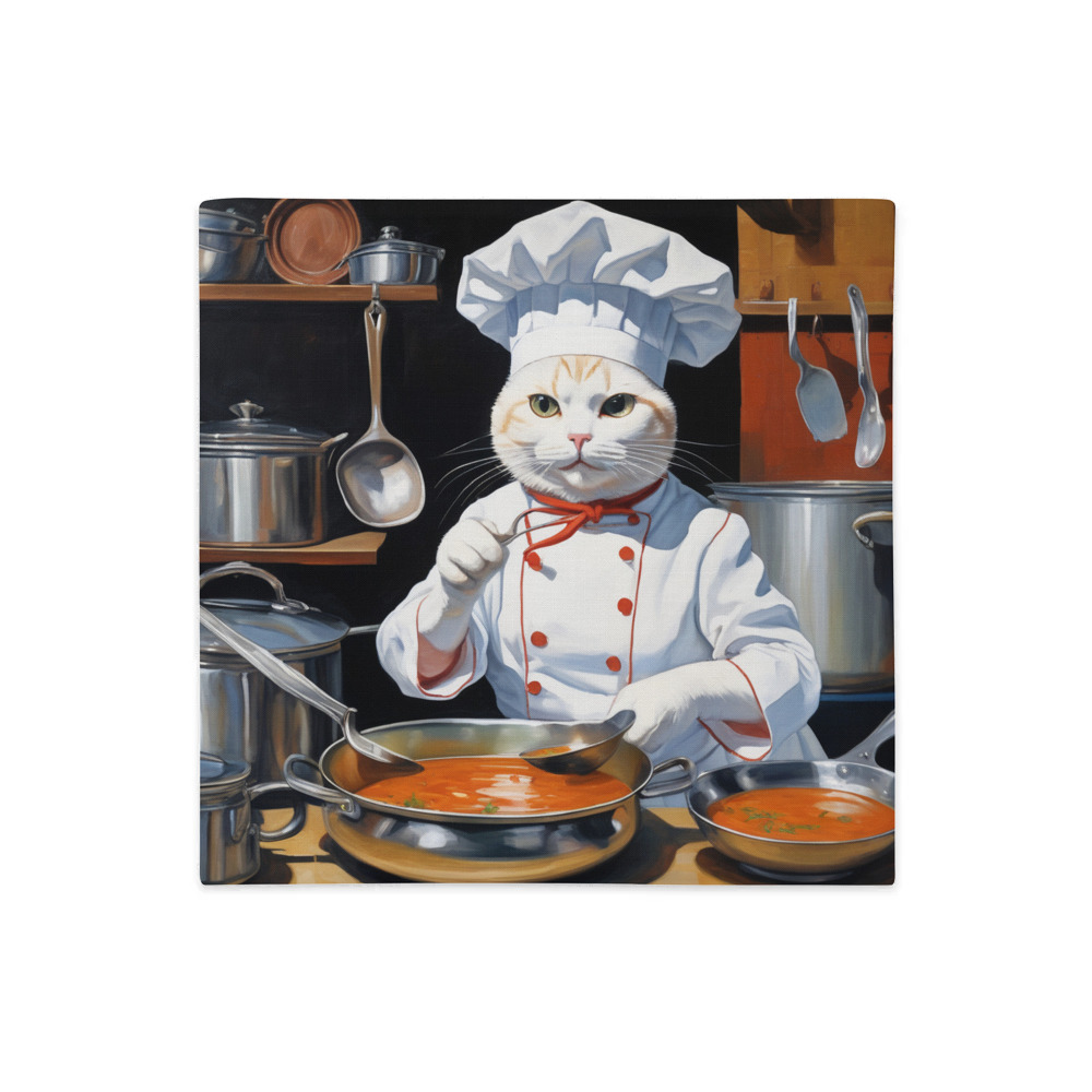 PugMug Custom White Companion Cat Premium Pillow Case