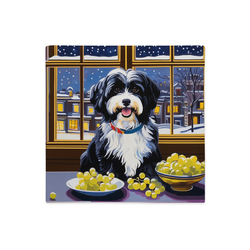 PugMug Custom Black-and-white Havanese Dog Premium Pillow Case