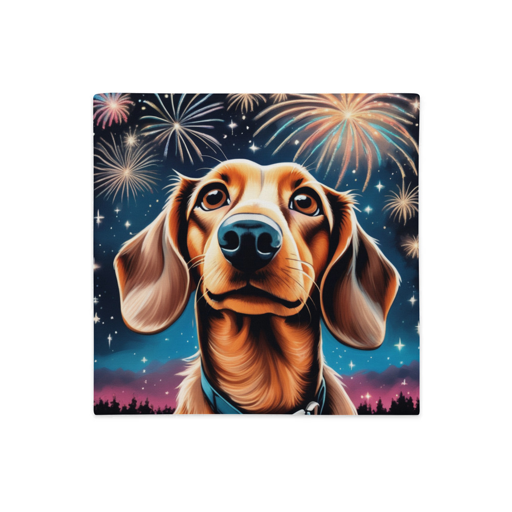 PugMug Custom Tan Dachshund Premium Pillow Case