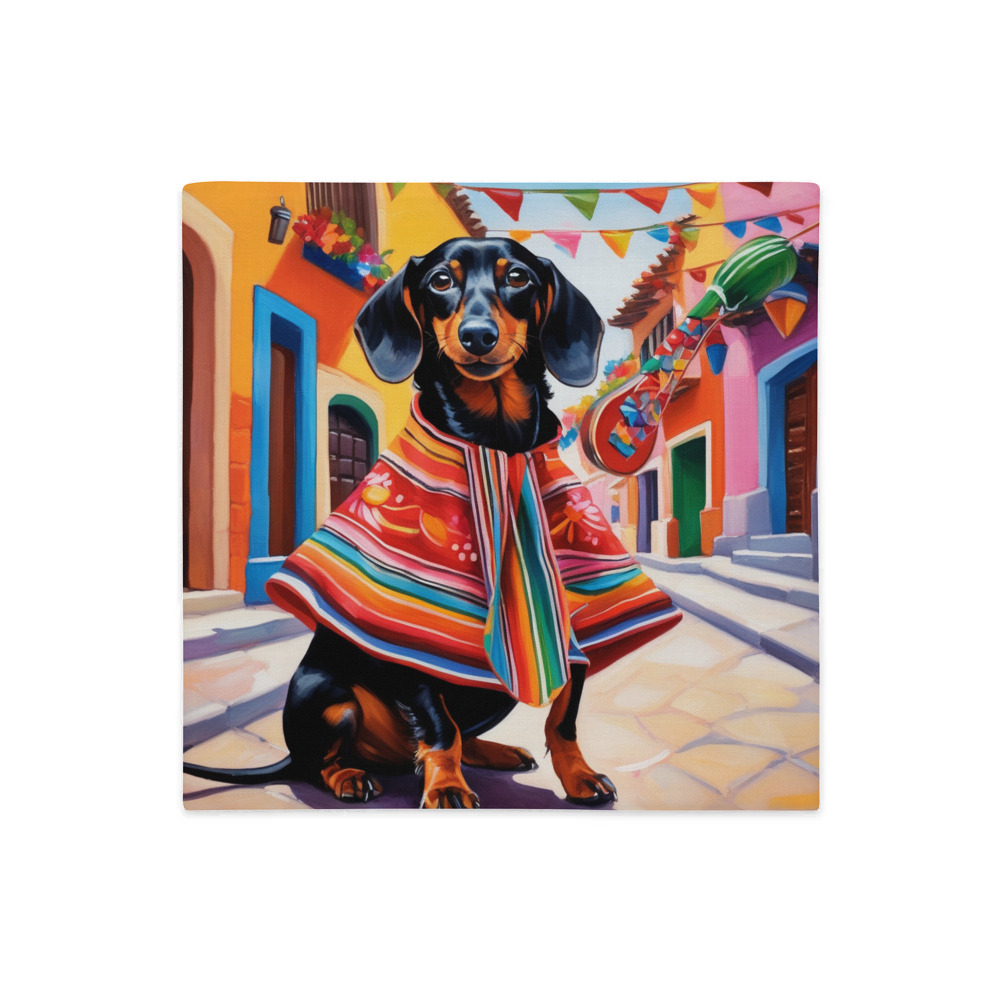 PugMug Custom Black Dachshund Premium Pillow Case