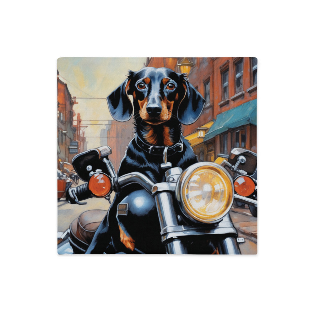 PugMug Custom Black Dachshund Premium Pillow Case