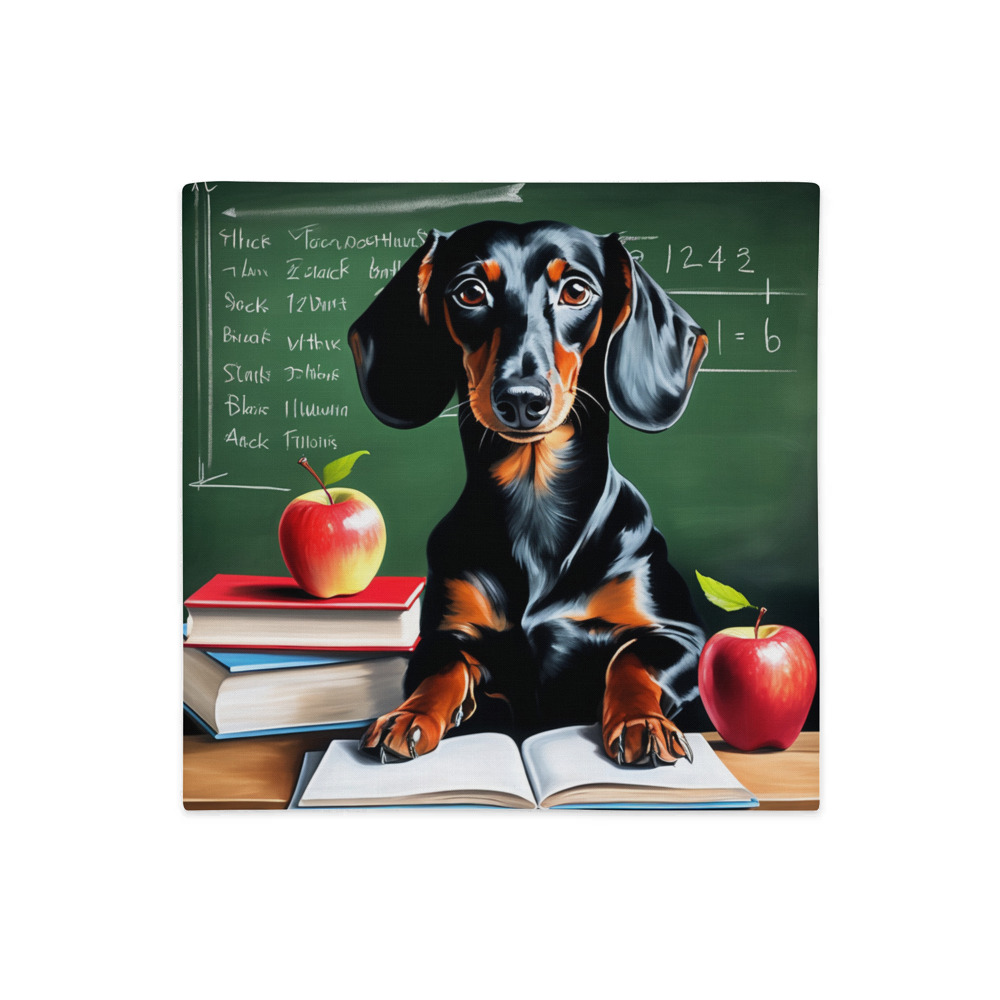 PugMug Custom Black Dachshund Premium Pillow Case