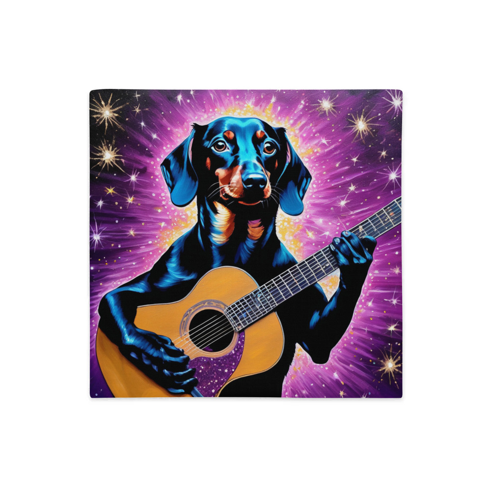 PugMug Custom Black Dachshund Premium Pillow Case