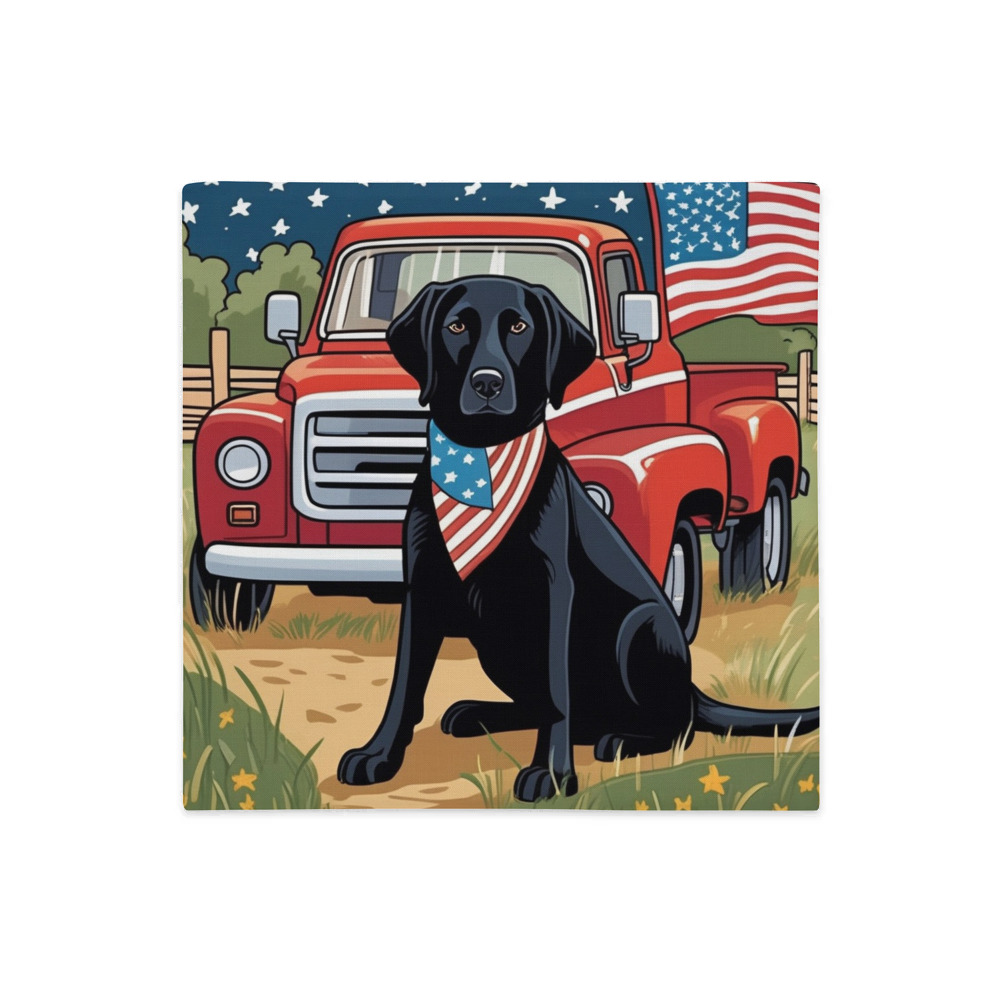 PugMug Custom Black Labrador Retriever Premium Pillow Case