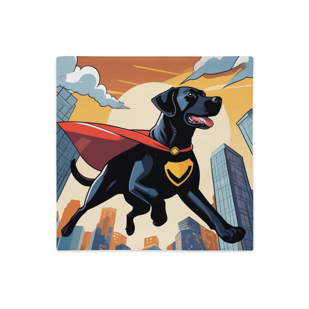 PugMug Custom Black Labrador Retriever Premium Pillow Case