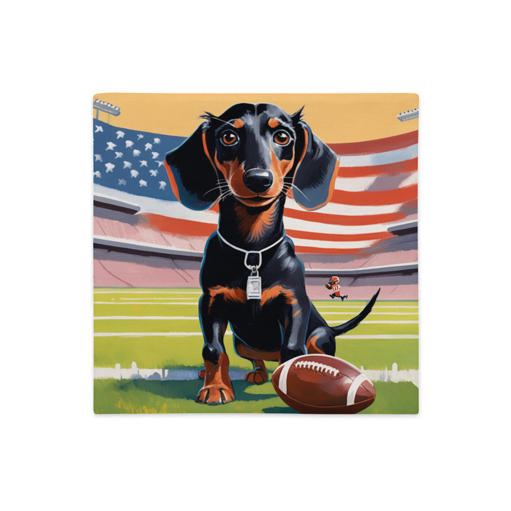 PugMug Custom Black Dachshund Premium Pillow Case