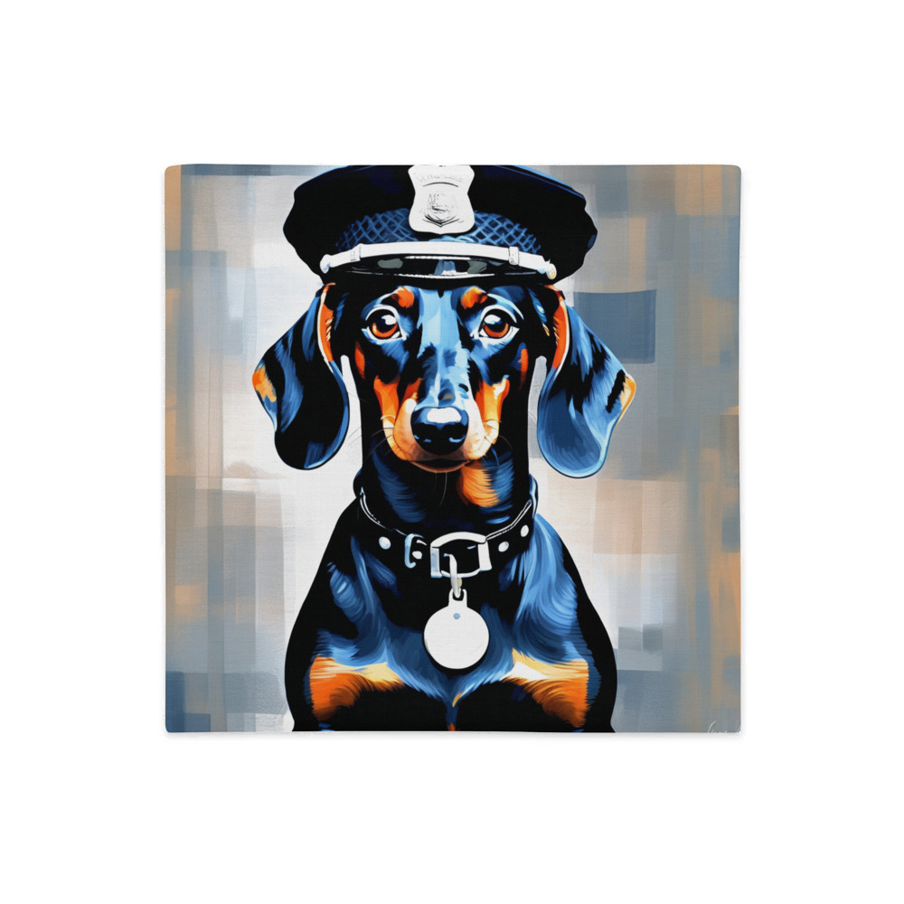 PugMug Custom Black Dachshund Premium Pillow Case