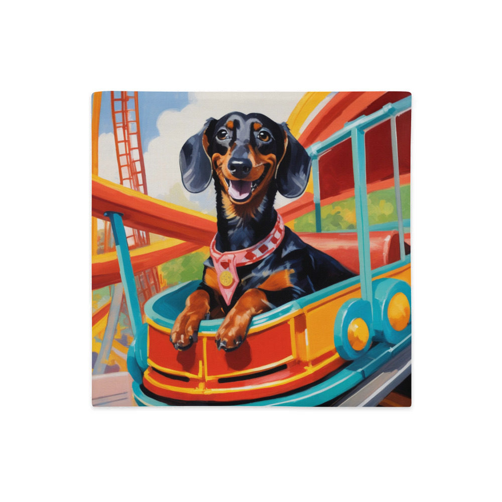 PugMug Custom Black Dachshund Premium Pillow Case