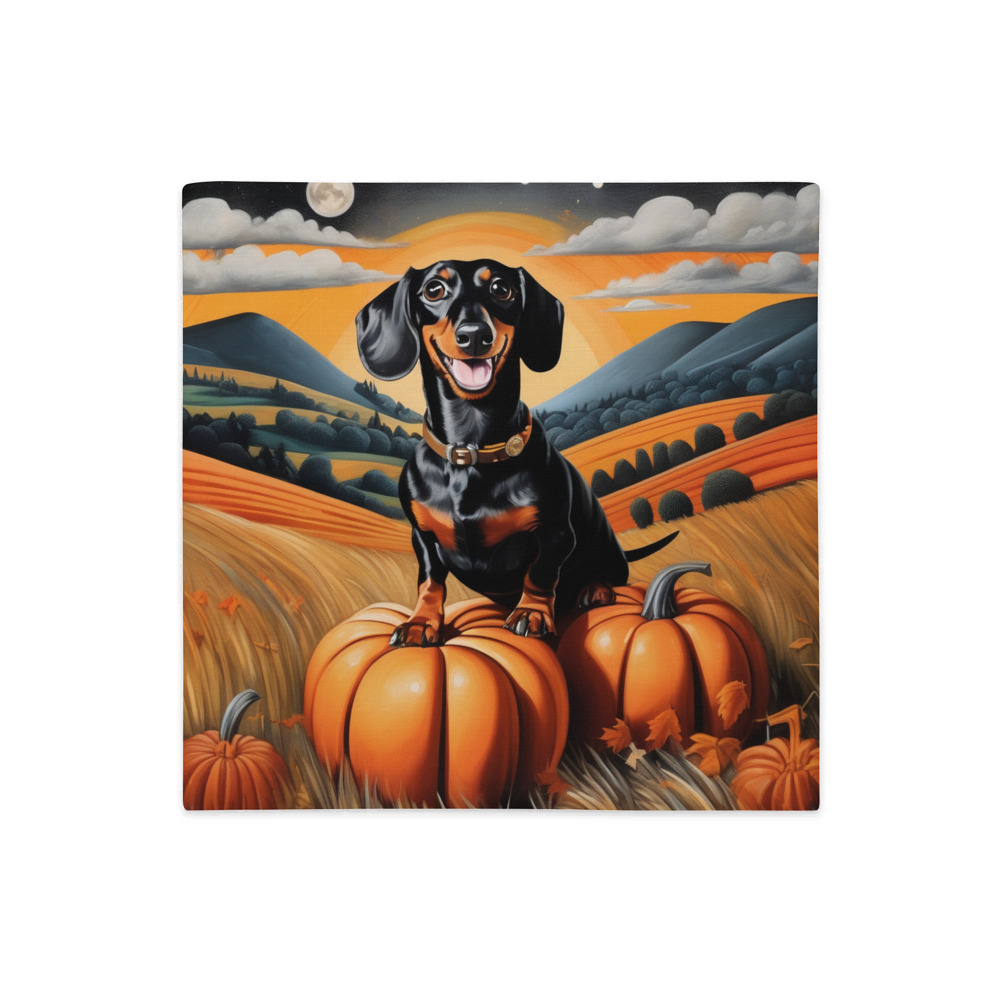 PugMug Custom Black Dachshund Premium Pillow Case
