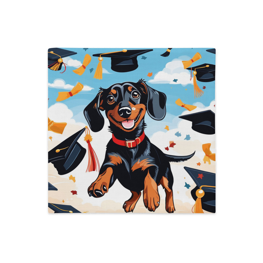 PugMug Custom Black Dachshund Premium Pillow Case