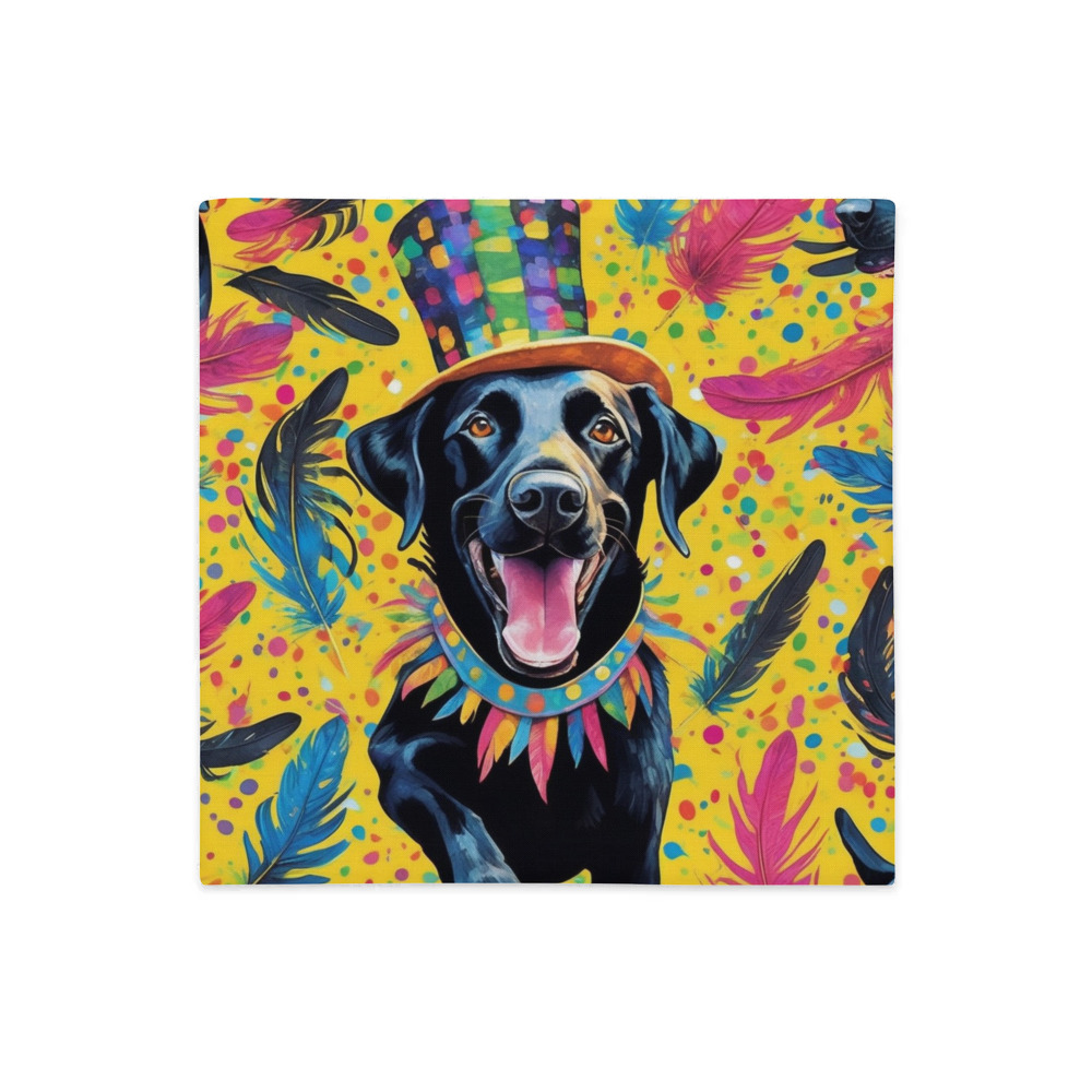 PugMug Custom Black Labrador Retriever Premium Pillow Case