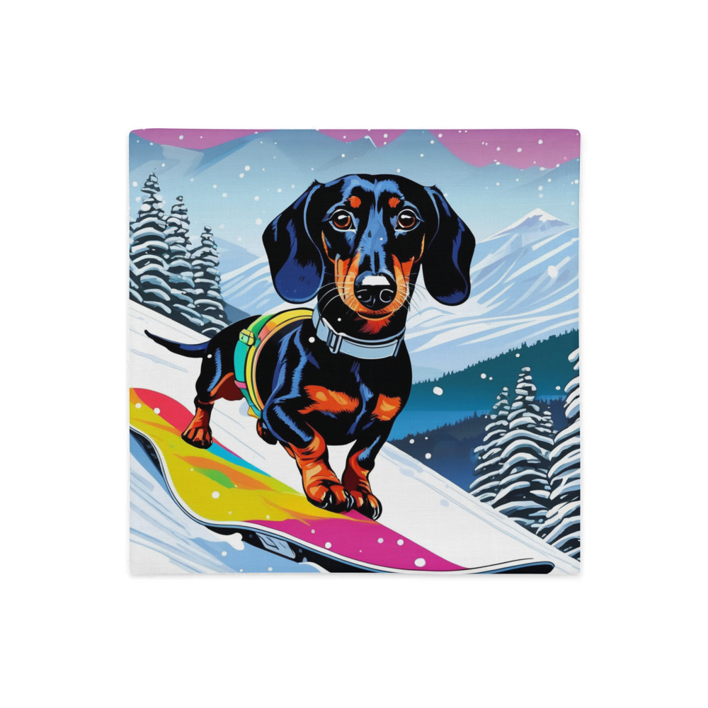 PugMug Custom Black Dachshund Premium Pillow Case