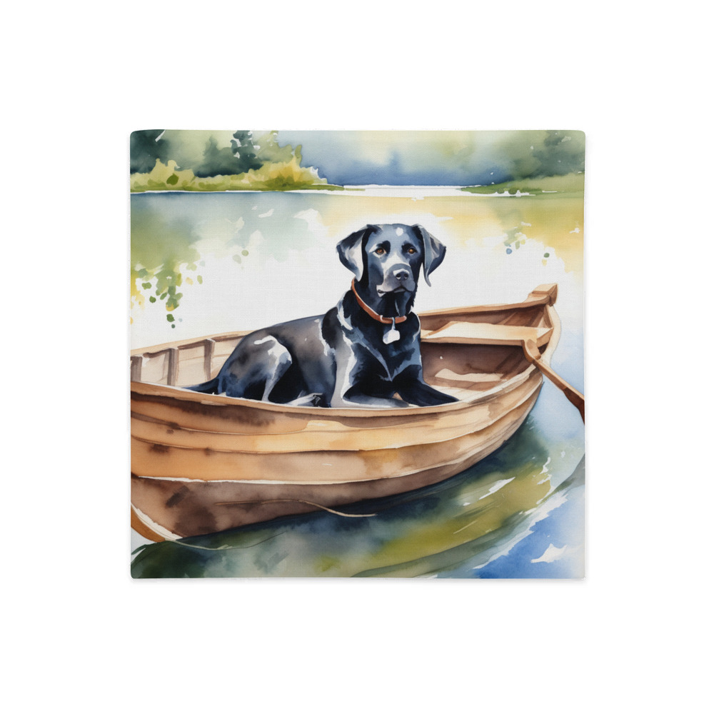 PugMug Custom Black Labrador Retriever Premium Pillow Case