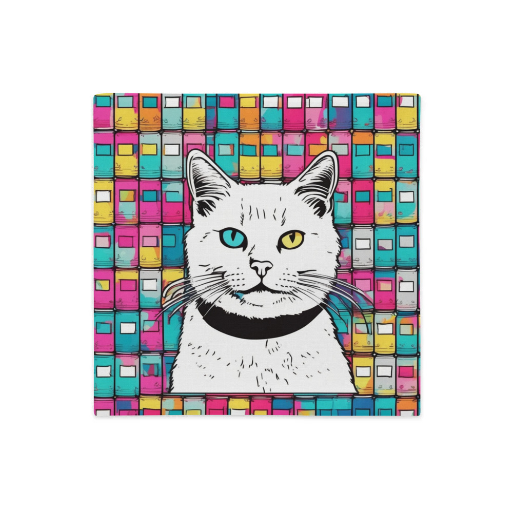 PugMug Custom White Companion Cat Premium Pillow Case