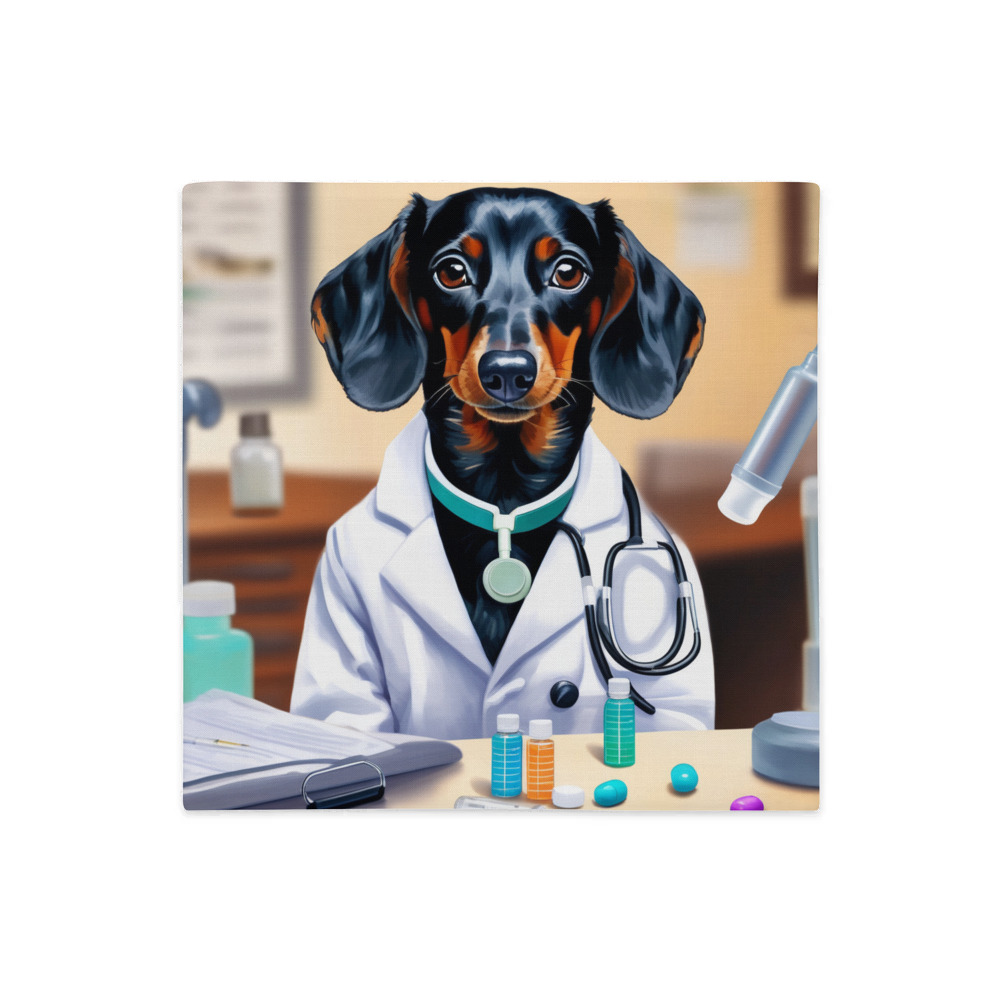 PugMug Custom Black Dachshund Premium Pillow Case