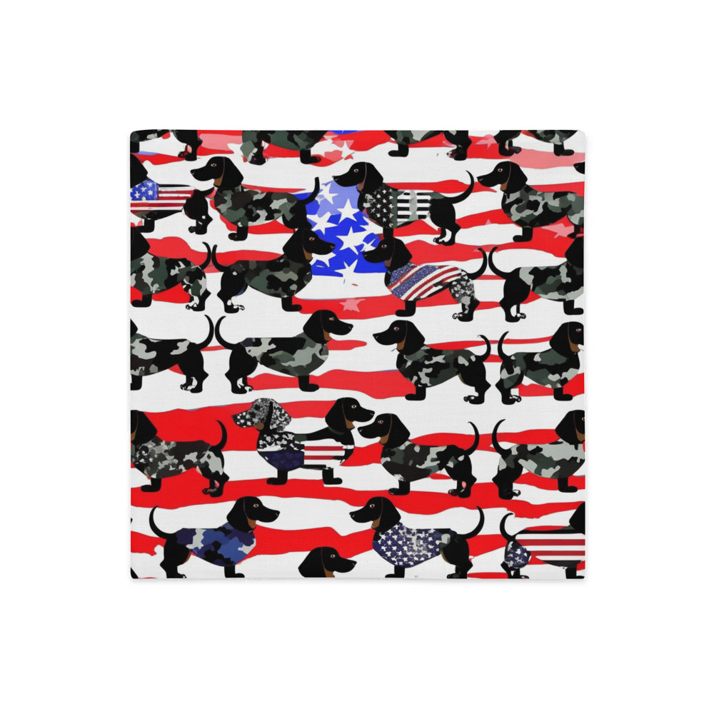 PugMug Custom Black Dachshund Premium Pillow Case