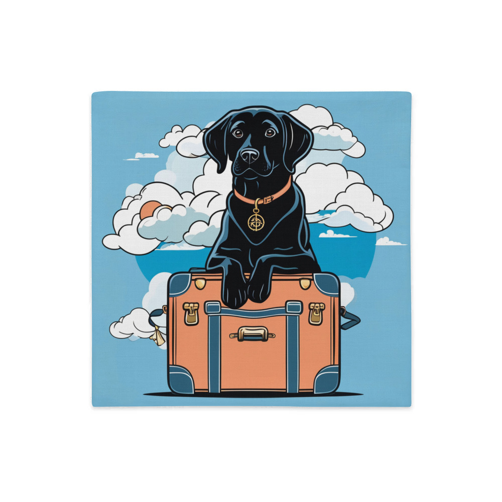 PugMug Custom Black Labrador Retriever Premium Pillow Case