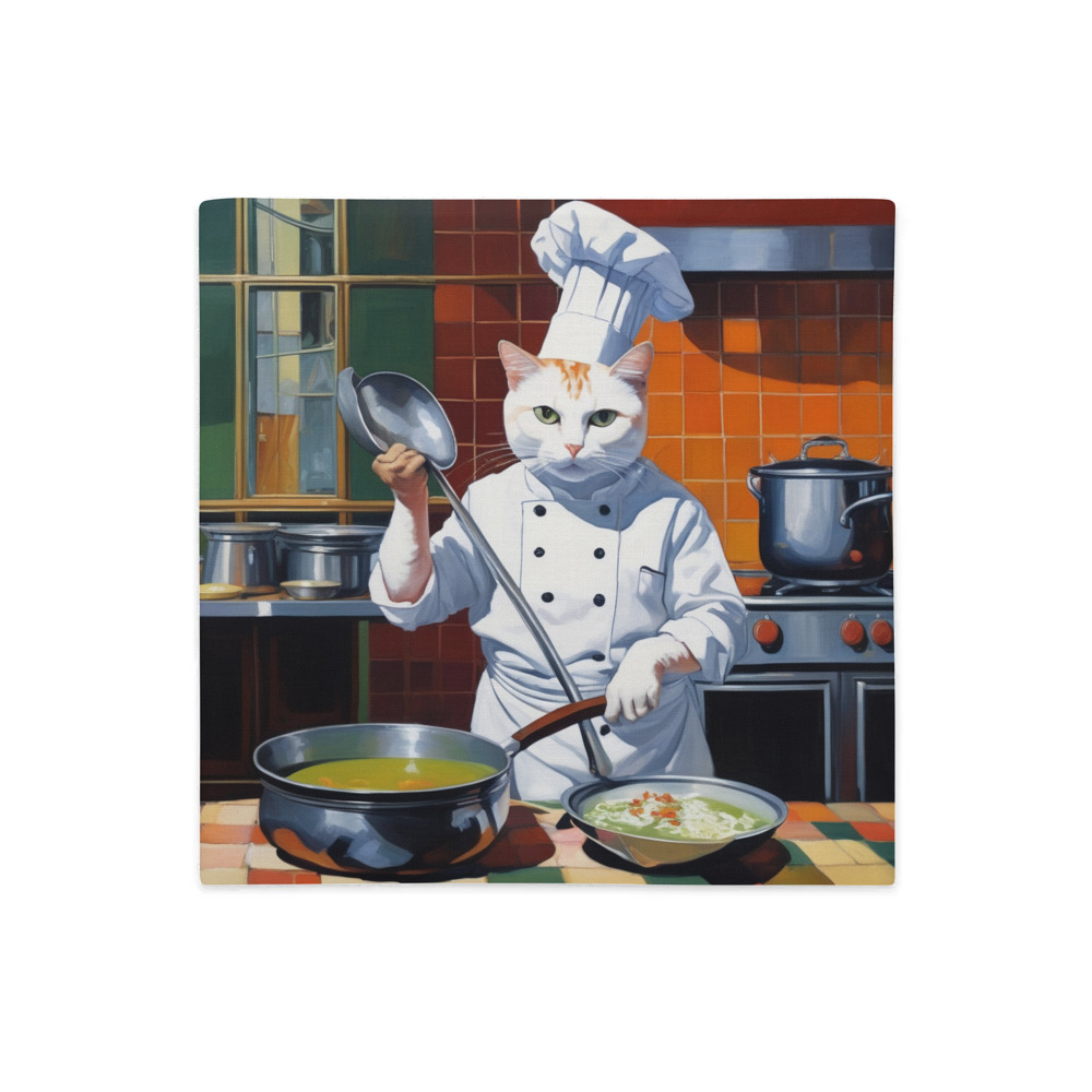 PugMug Custom White Companion Cat Premium Pillow Case