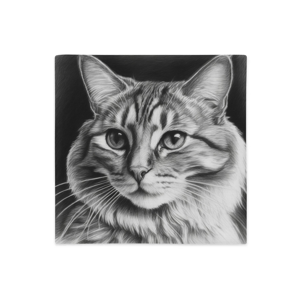 PugMug Custom Tabby Companion Cat Premium Pillow Case