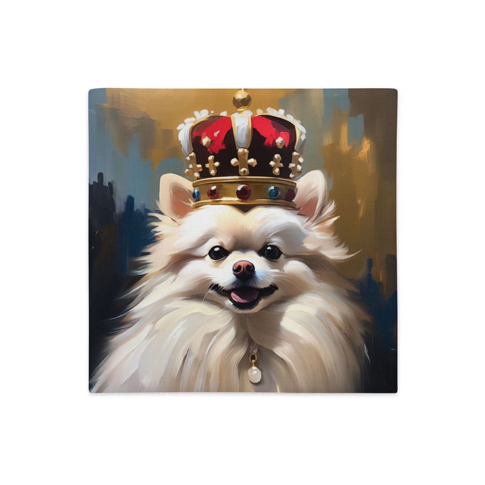 PugMug Custom White Pomeranian Premium Pillow Case