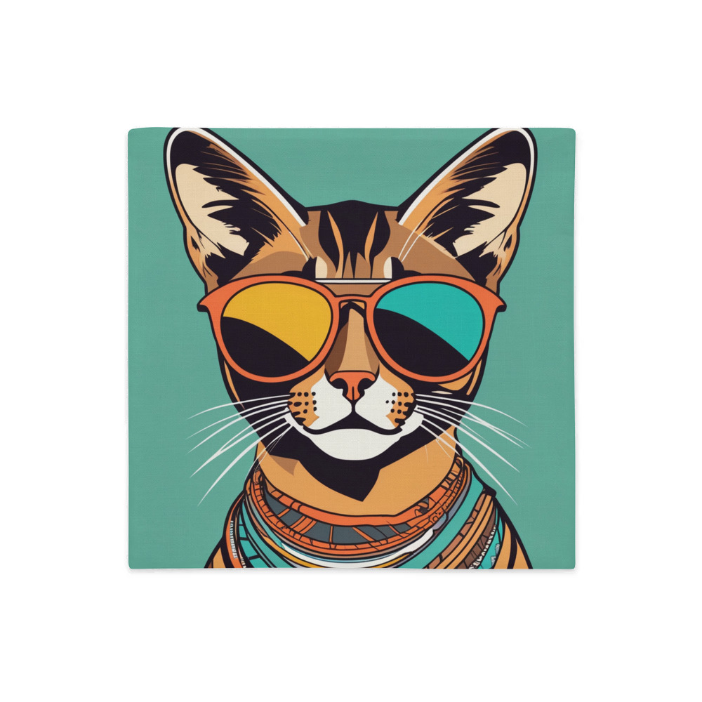 PugMug Custom Tabby Abyssinian Cat Premium Pillow Case