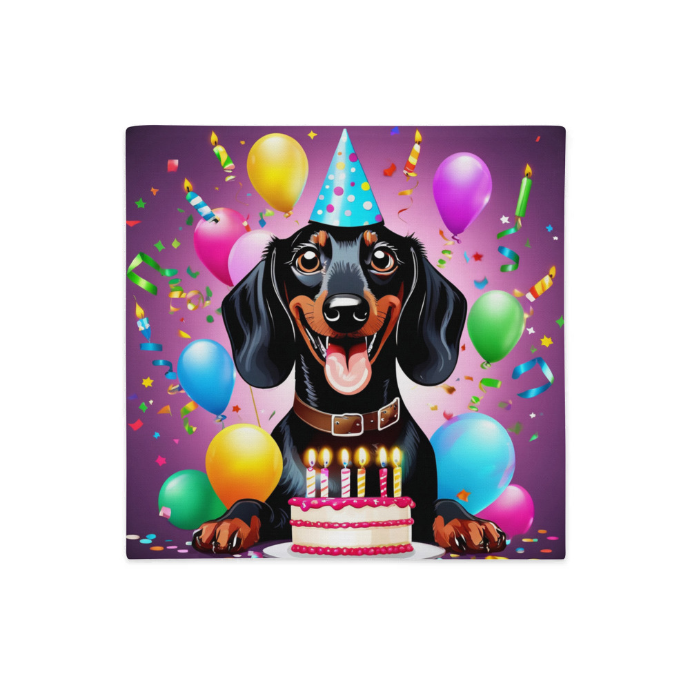 PugMug Custom Black Dachshund Premium Pillow Case