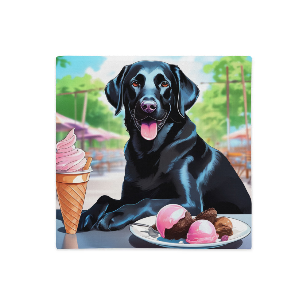 PugMug Custom Black Labrador Retriever Premium Pillow Case