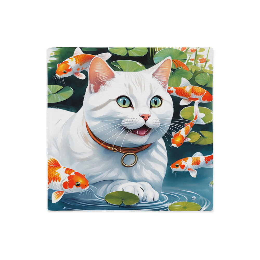 PugMug Custom White British Shorthair Cat Premium Pillow Case